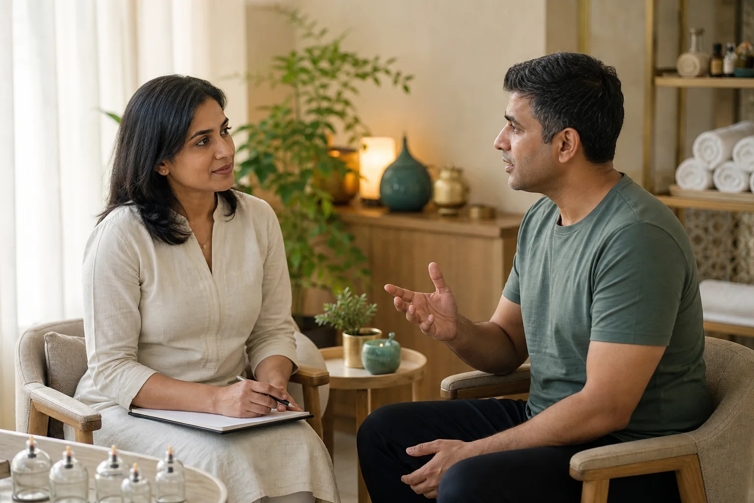 A private pre-session consultation