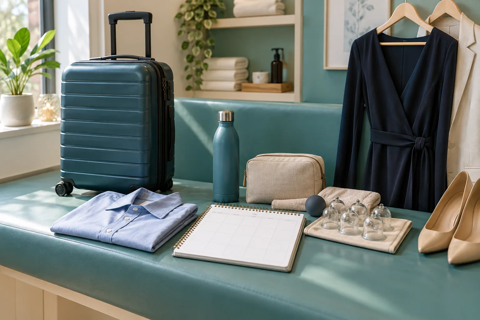 Topic-specific editorial photograph for Cupping around work and travel