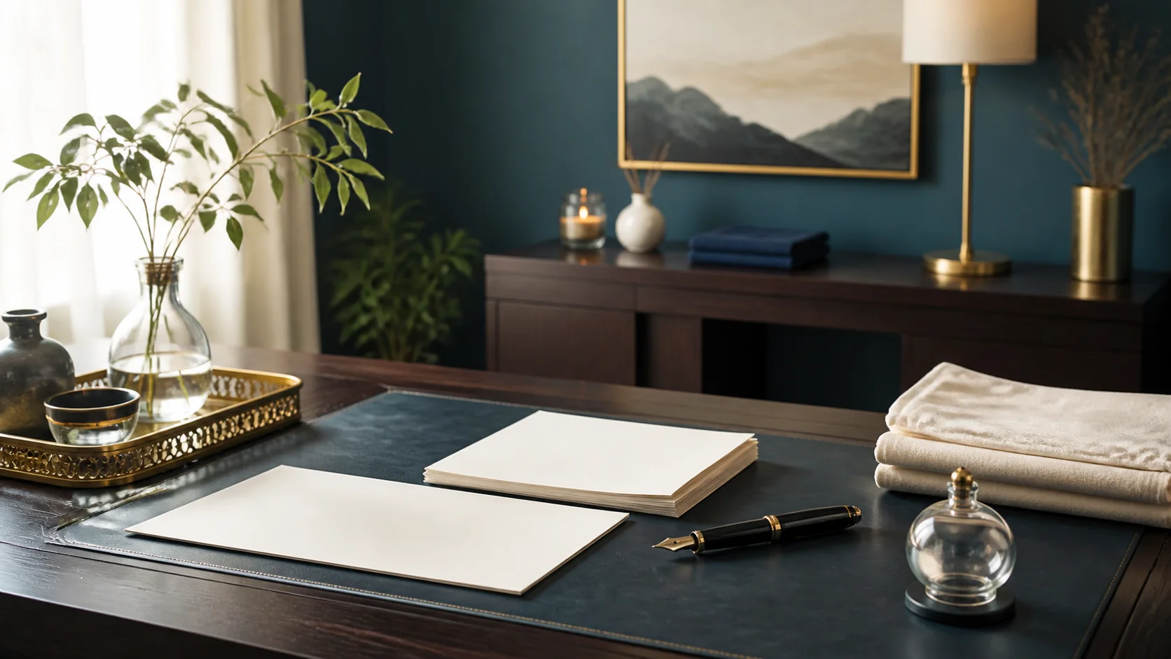 Blank documents and a pen for clear website terms